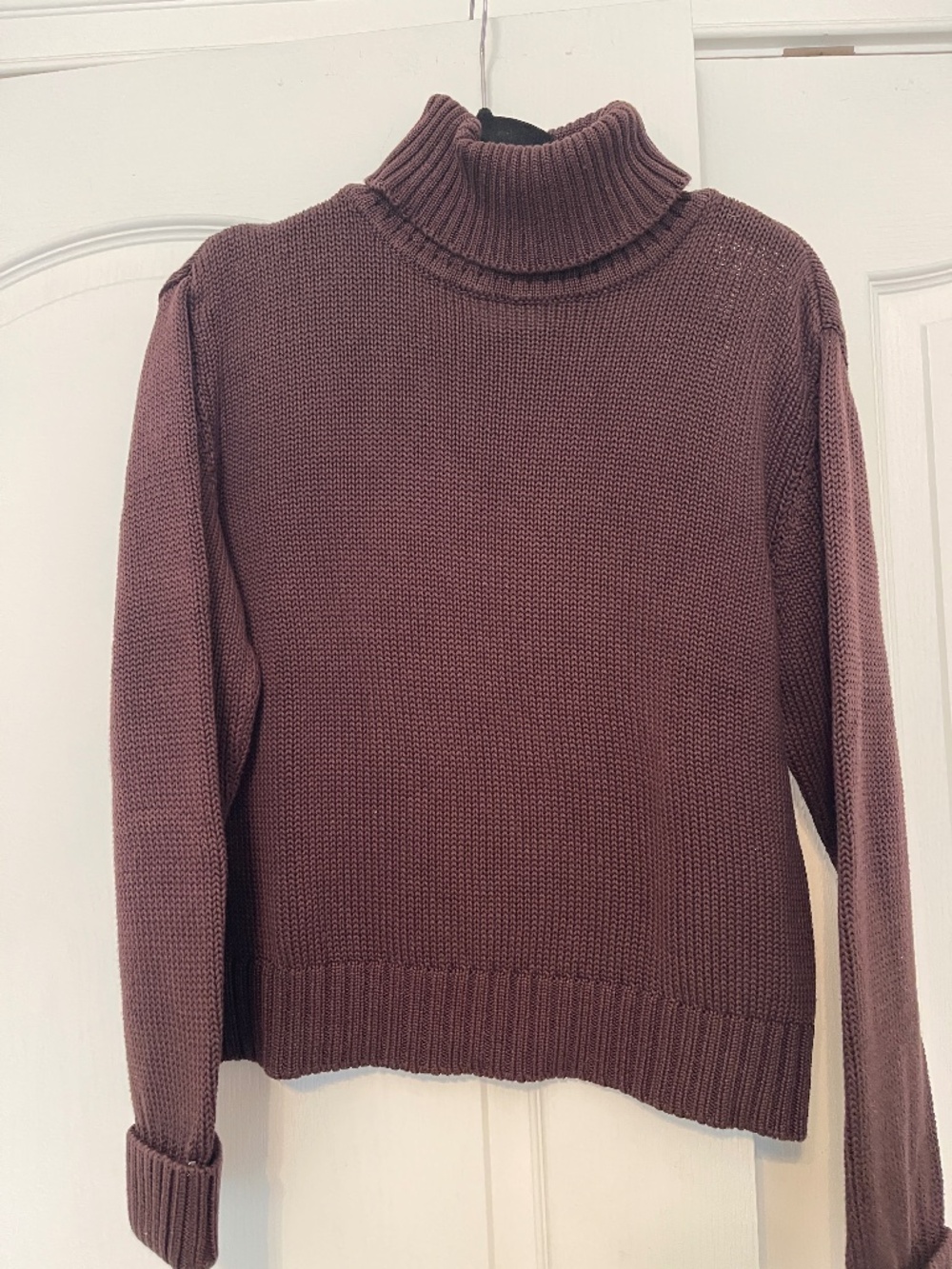 Talbots XL Turtleneck Sweater Brown Made in Italy